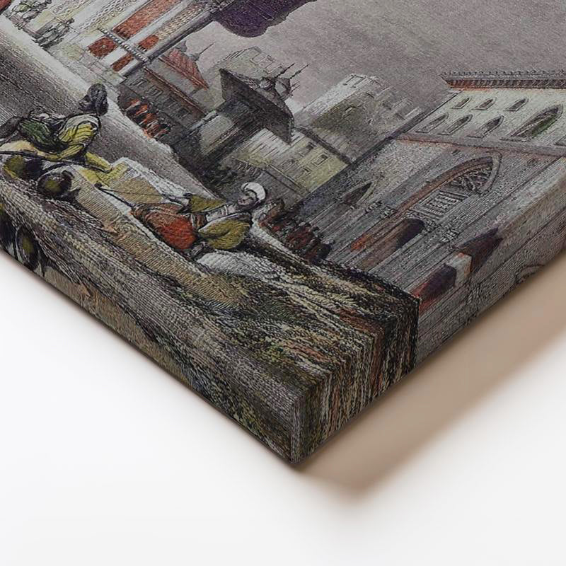 Yatay Kanvas Tablo Sultanahmet Meydan Çeşmesi Osmanlı Tablosu Ev Ofis Duvar Dekoru