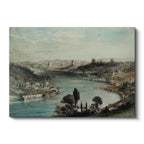 Yatay Kanvas Tablo Altın Boynuz Haliç Panoraması Osmanlı Tablosu Ev Ofis Duvar Dekoru