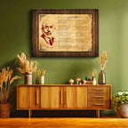 Yatay Kanvas Tablo Mehmet Akif Ersoy İstiklal Marşı Osmanlı Tablosu Ev Ofis Duvar Dekoru