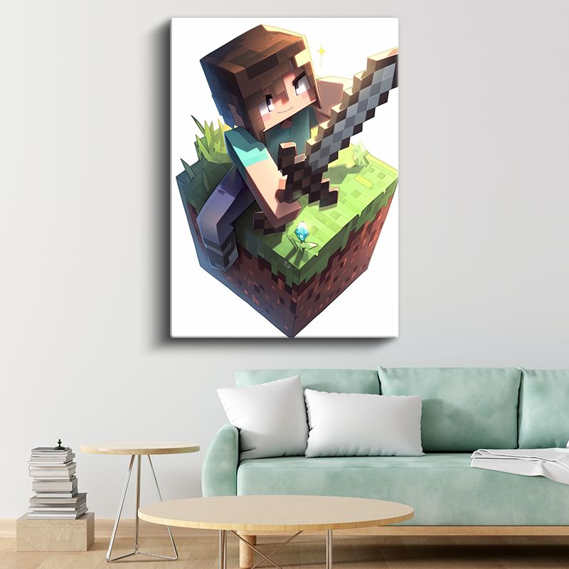 Minecraft - Backyard Piksel Kanvas Tablo