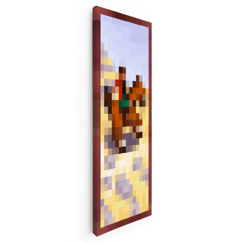 Dikey Kanvas Tablo Panoramik Prairie Ride Piksel Minecraft Tablosu Ev Ofis Salon Duvar Dekoru