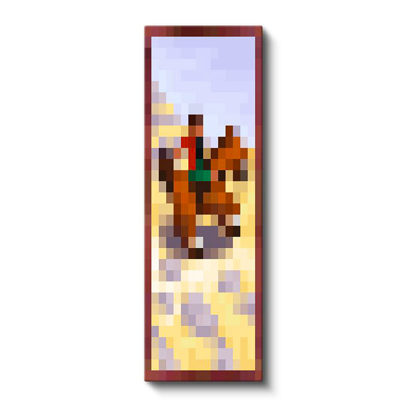 Dikey Kanvas Tablo Panoramik Prairie Ride Piksel Minecraft Tablosu Ev Ofis Salon Duvar Dekoru