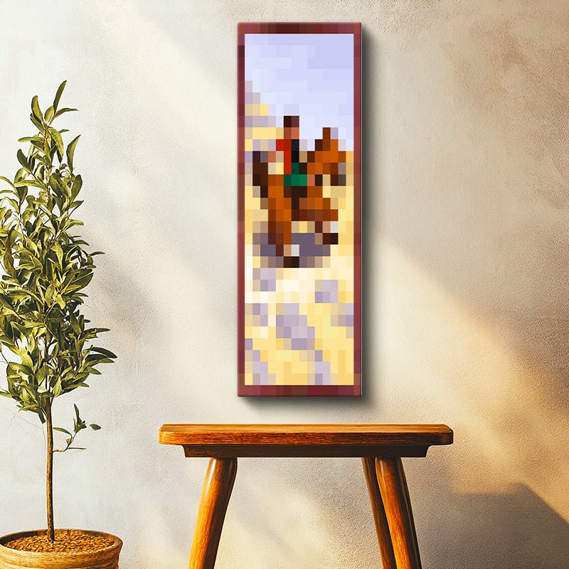 Dikey Kanvas Tablo Panoramik Prairie Ride Piksel Minecraft Tablosu Ev Ofis Salon Duvar Dekoru