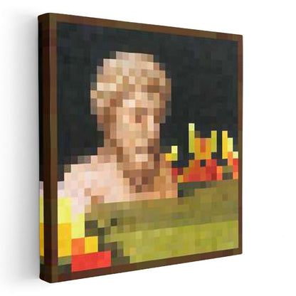 Minecraft - Kebab Med Tre Pepperoni Piksel Kanvas Tablo