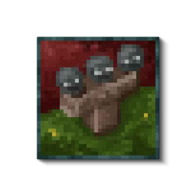 Minecraft - Skull And Roses Kanvas Tablo