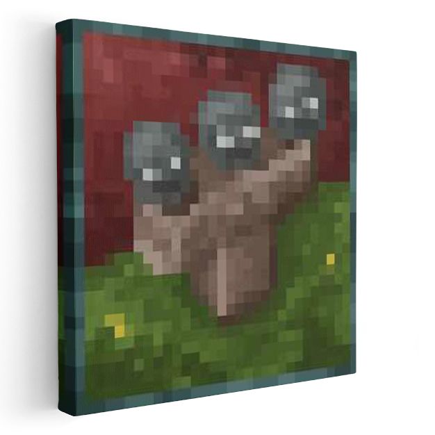 Minecraft - Skull And Roses Kanvas Tablo