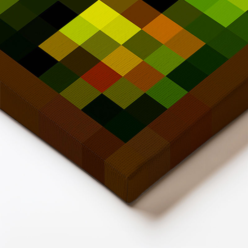 Kare Kanvas Tablo Albanian Piksel Minecraft Tablosu Ev Ofis Salon Duvar Dekoru