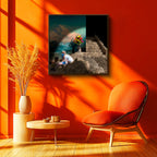 Kare Kanvas Tablo Bouquet Piksel Minecraft Tablosu Ev Ofis Salon Duvar Dekoru