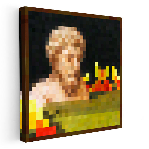 Kare Kanvas Tablo Bust Piksel Minecraft Tablosu Ev Ofis Salon Duvar Dekoru