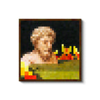 Kare Kanvas Tablo Bust Piksel Minecraft Tablosu Ev Ofis Salon Duvar Dekoru