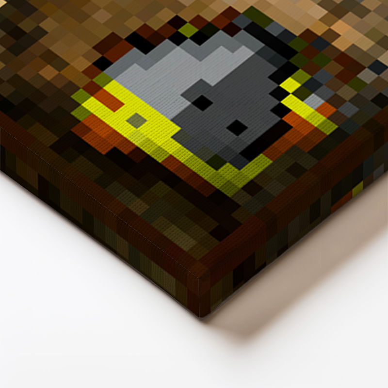 Kare Kanvas Tablo Cavebird Piksel Minecraft Tablosu Ev Ofis Salon Duvar Dekoru