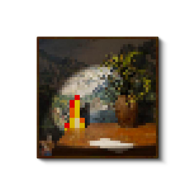 Kare Kanvas Tablo Fern Piksel Minecraft Tablosu Ev Ofis Salon Duvar Dekoru