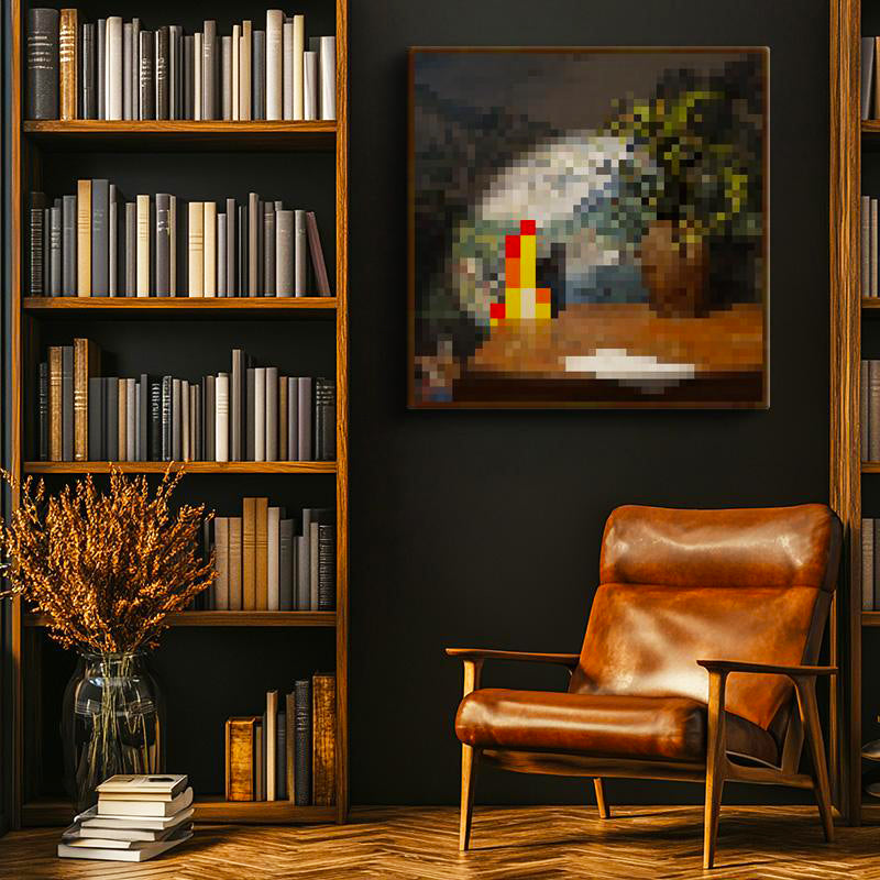 Kare Kanvas Tablo Fern Piksel Minecraft Tablosu Ev Ofis Salon Duvar Dekoru