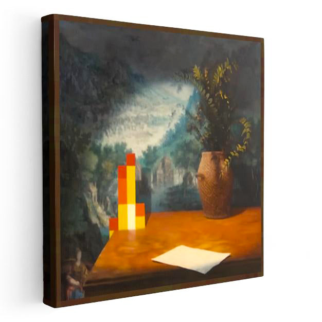 Kare Kanvas Tablo Fern Minecraft Tablosu Ev Ofis Salon Duvar Dekoru