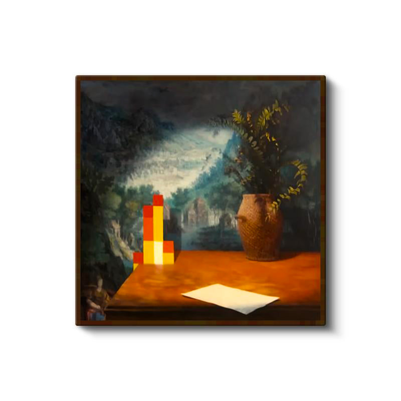 Kare Kanvas Tablo Fern Minecraft Tablosu Ev Ofis Salon Duvar Dekoru