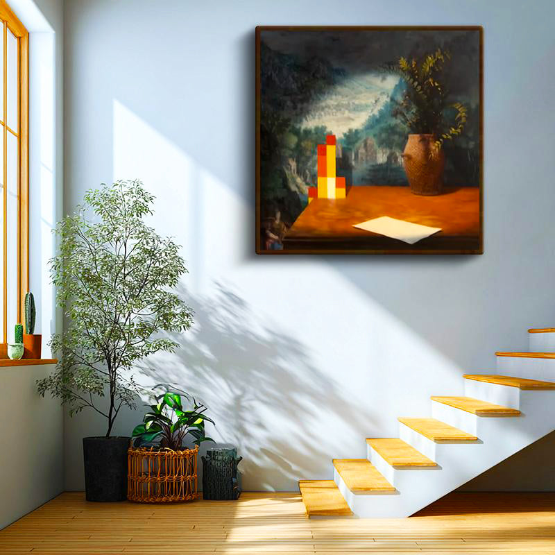 Kare Kanvas Tablo Fern Minecraft Tablosu Ev Ofis Salon Duvar Dekoru