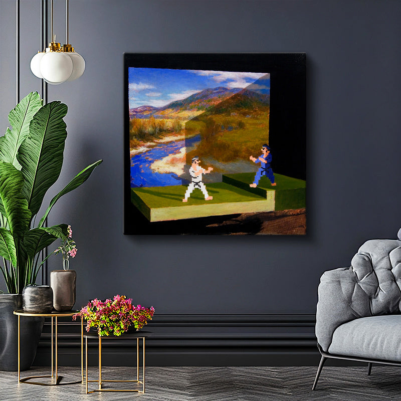 Kare Kanvas Tablo Piksel Minecraft Tablosu Ev Ofis Salon Duvar Dekoru