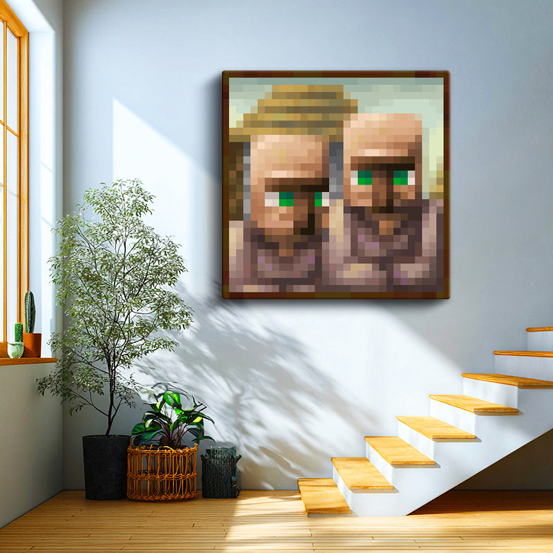 Kare Kanvas Tablo Humble Piksel Minecraft Tablosu Ev Ofis Salon Duvar Dekoru