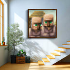 Kare Kanvas Tablo Humble Piksel Minecraft Tablosu Ev Ofis Salon Duvar Dekoru