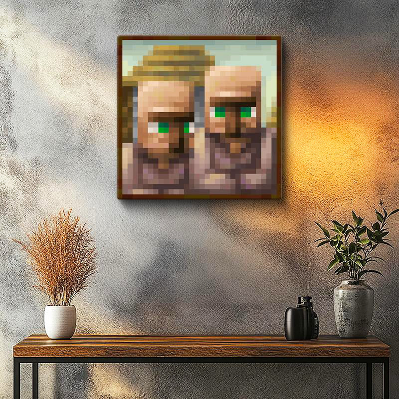 Kare Kanvas Tablo Humble Piksel Minecraft Tablosu Ev Ofis Salon Duvar Dekoru
