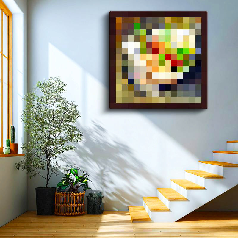 Kare Kanvas Tablo Kebab Med Tre Pepperoni Piksel Minecraft Tablosu Ev Ofis Salon Duvar Dekoru
