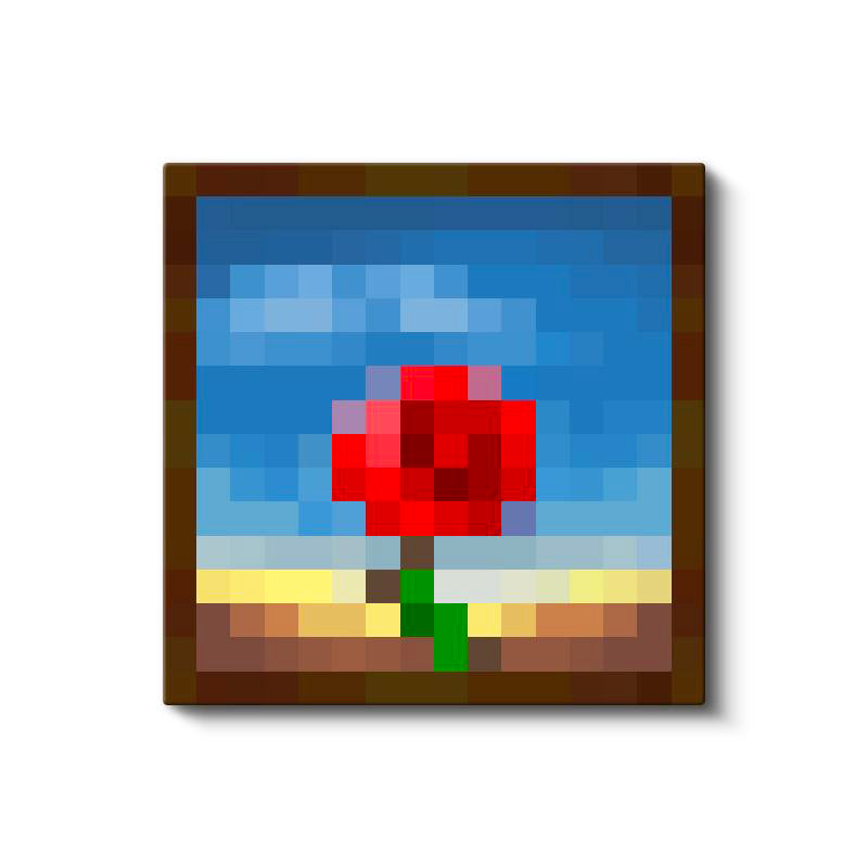 Kare Kanvas Tablo Meditative Piksel Minecraft Tablosu Ev Ofis Salon Duvar Dekoru