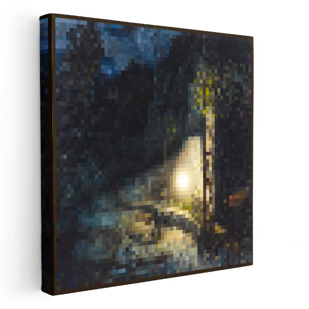 Kare Kanvas Tablo Orb Piksel Minecraft Tablosu Ev Ofis Salon Duvar Dekoru
