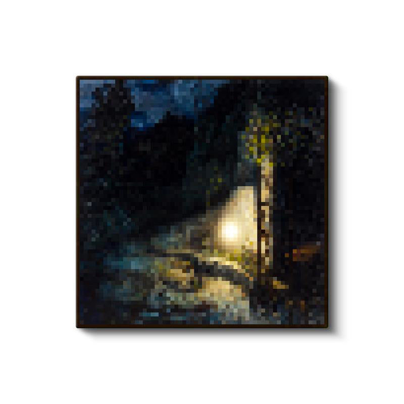 Kare Kanvas Tablo Orb Piksel Minecraft Tablosu Ev Ofis Salon Duvar Dekoru