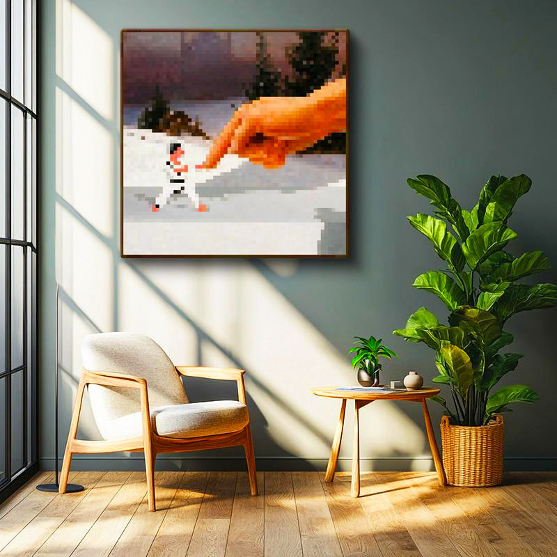 Kare Kanvas Tablo Pointer Piksel Minecraft Tablosu Ev Ofis Salon Duvar Dekoru