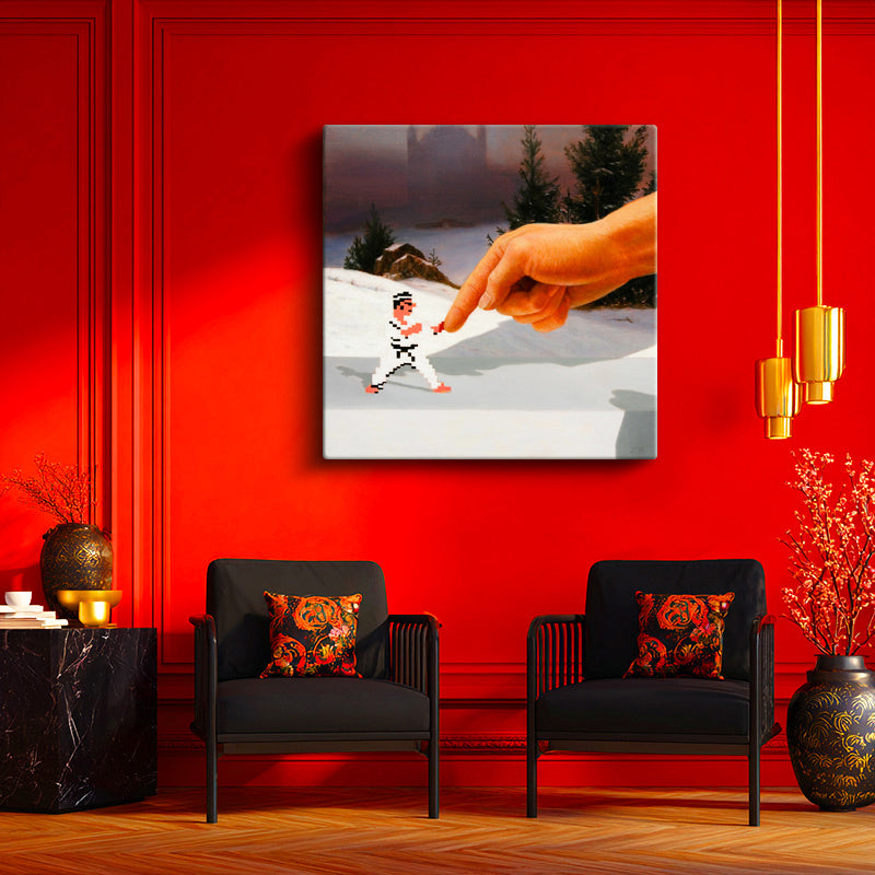 Kare Kanvas Tablo Pointer Minecraft Tablosu Ev Ofis Salon Duvar Dekoru