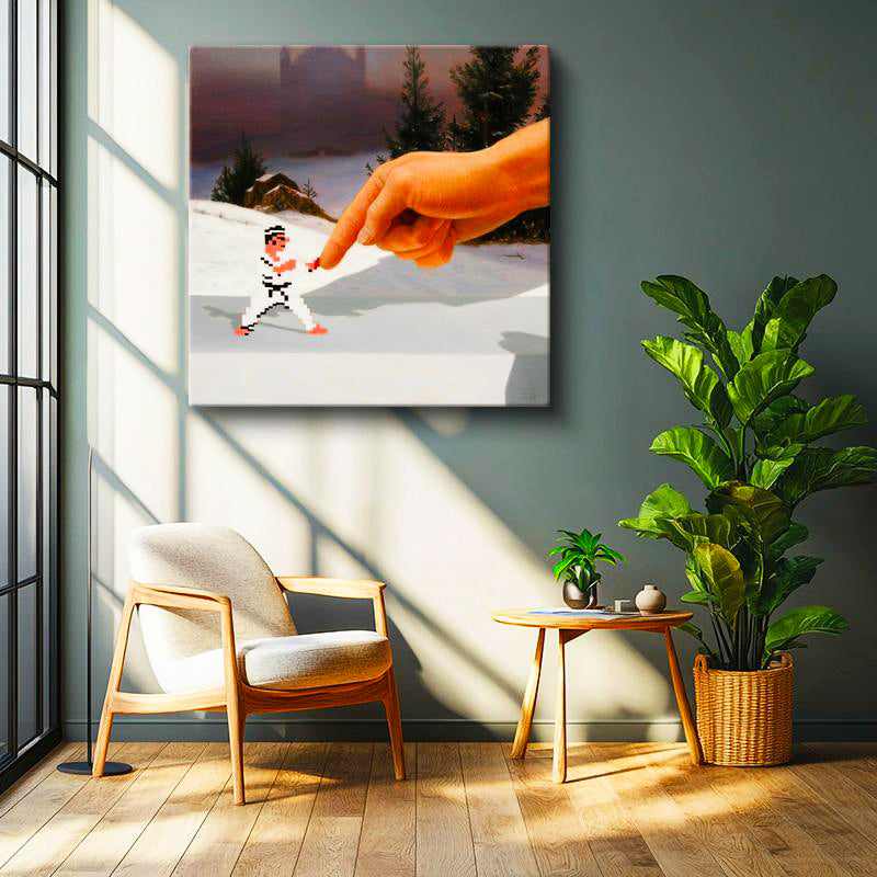 Kare Kanvas Tablo Pointer Minecraft Tablosu Ev Ofis Salon Duvar Dekoru