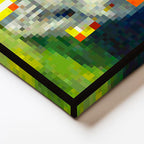 Kare Kanvas Tablo Skull On Fire Piksel Minecraft Tablosu Ev Ofis Salon Duvar Dekoru