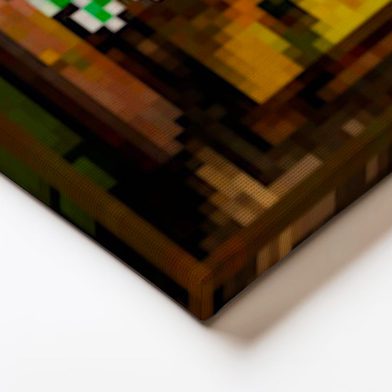 Kare Kanvas Tablo Sunflowers Piksel Minecraft Tablosu Ev Ofis Salon Duvar Dekoru