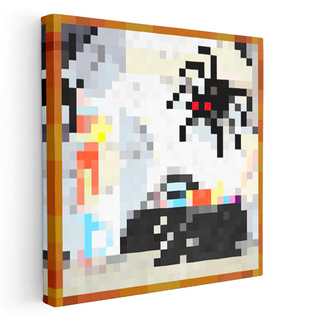 Kare Kanvas Tablo The Stage Is Set Piksel Minecraft Tablosu Ev Ofis Salon Duvar Dekoru