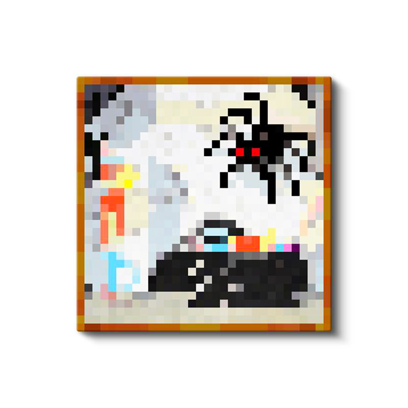 Kare Kanvas Tablo The Stage Is Set Piksel Minecraft Tablosu Ev Ofis Salon Duvar Dekoru