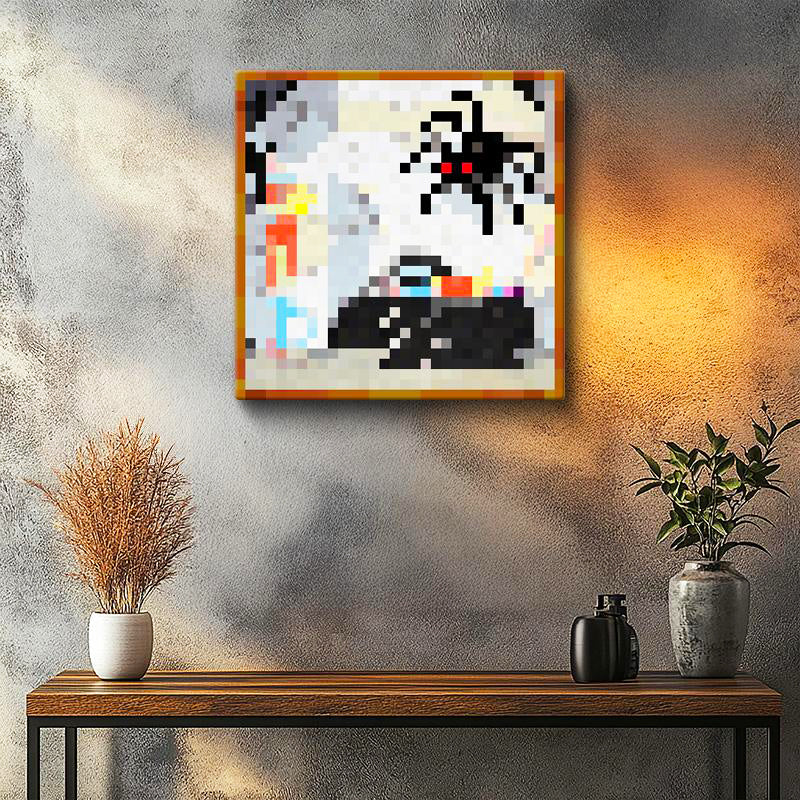 Kare Kanvas Tablo The Stage Is Set Piksel Minecraft Tablosu Ev Ofis Salon Duvar Dekoru