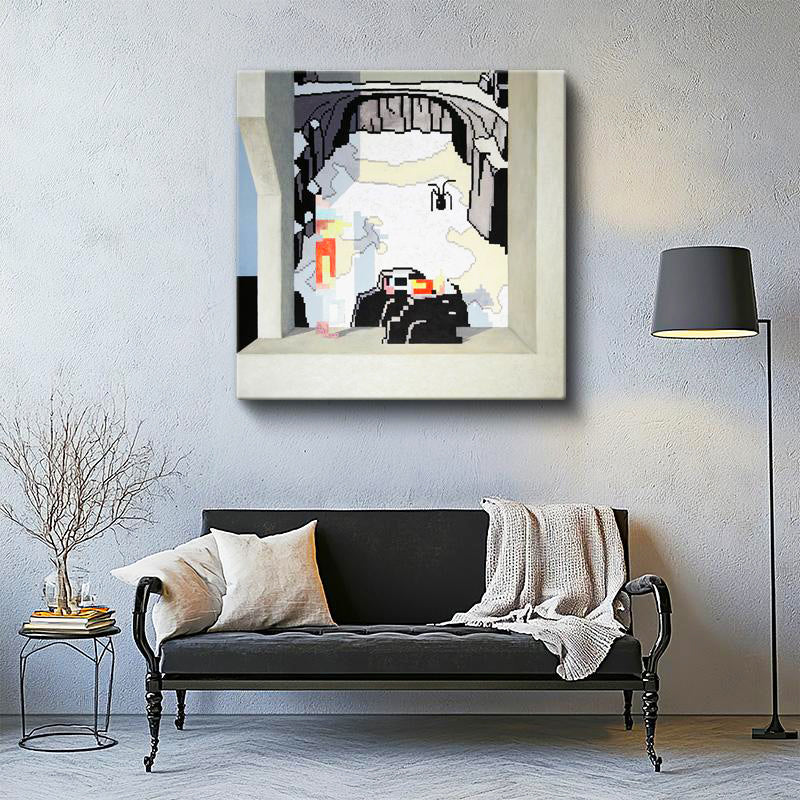 Kare Kanvas Tablo The Stage Is Set Minecraft Tablosu Ev Ofis Salon Duvar Dekoru