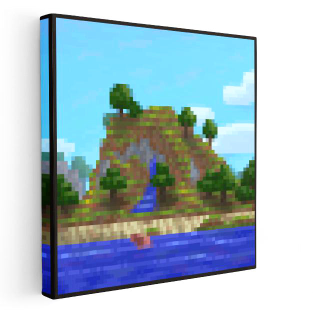 Kare Kanvas Tablo Unpacked Piksel Minecraft Tablosu Ev Ofis Salon Duvar Dekoru