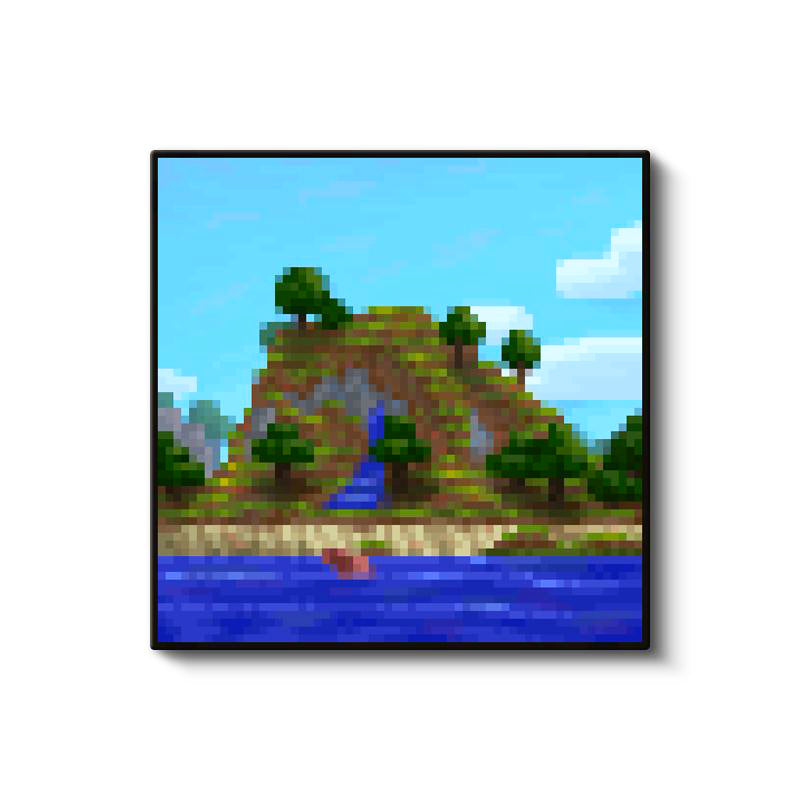 Kare Kanvas Tablo Unpacked Piksel Minecraft Tablosu Ev Ofis Salon Duvar Dekoru