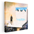 Kare Kanvas Tablo Wanderer Minecraft Tablosu Ev Ofis Salon Duvar Dekoru