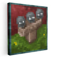 Kare Kanvas Tablo Wither Piksel Minecraft Tablosu Ev Ofis Salon Duvar Dekoru