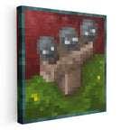 Kare Kanvas Tablo Wither Piksel Minecraft Tablosu Ev Ofis Salon Duvar Dekoru