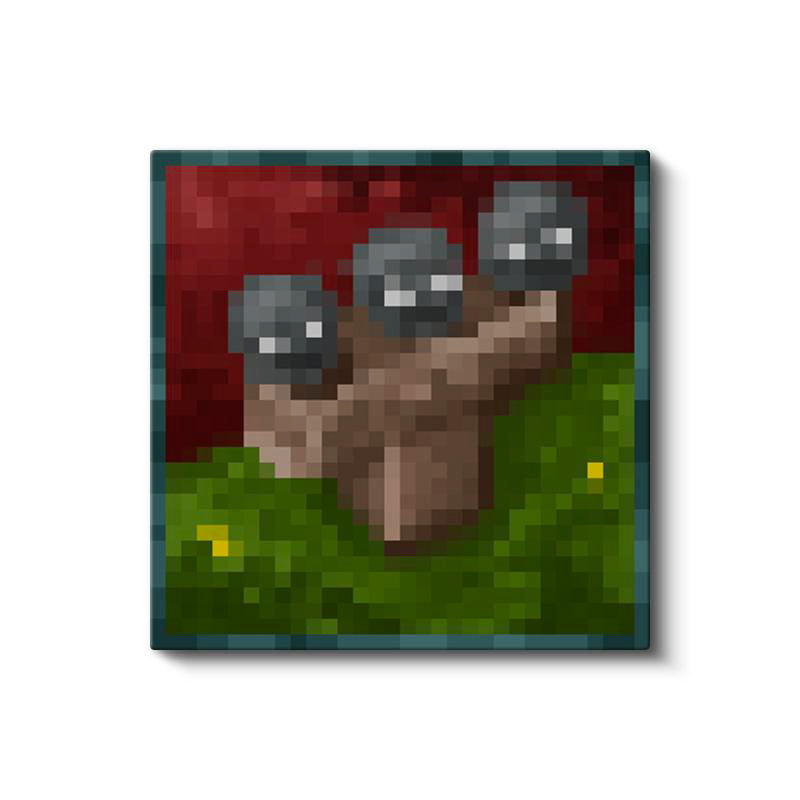 Kare Kanvas Tablo Wither Piksel Minecraft Tablosu Ev Ofis Salon Duvar Dekoru