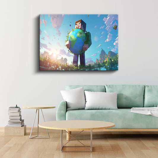 Minecraft - Bonjour Monsieur Courbet Kanvas Tablo