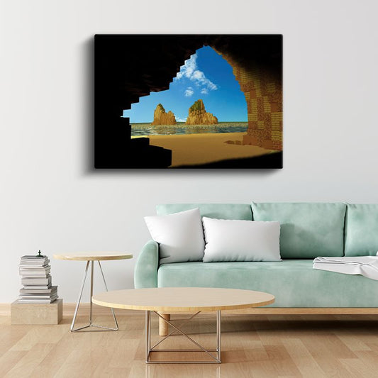 Minecraft - Macera Ekibi Tepe Üzerinde Kanvas Tablo