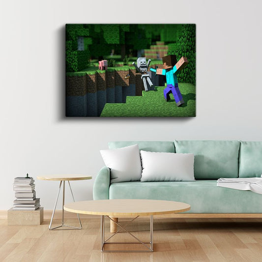 Minecraft - Çoklu Biyom Maceraları Kanvas Tablo