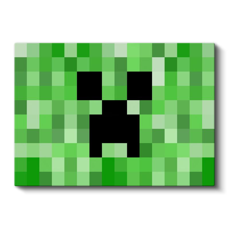 Minecraft - Steve ve Creeper Dostluğu Kanvas Tablo