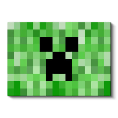 Minecraft - Steve ve Creeper Dostluğu Kanvas Tablo
