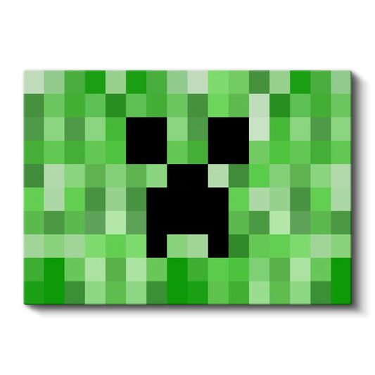 Minecraft - Steve ve Creeper Dostluğu Kanvas Tablo