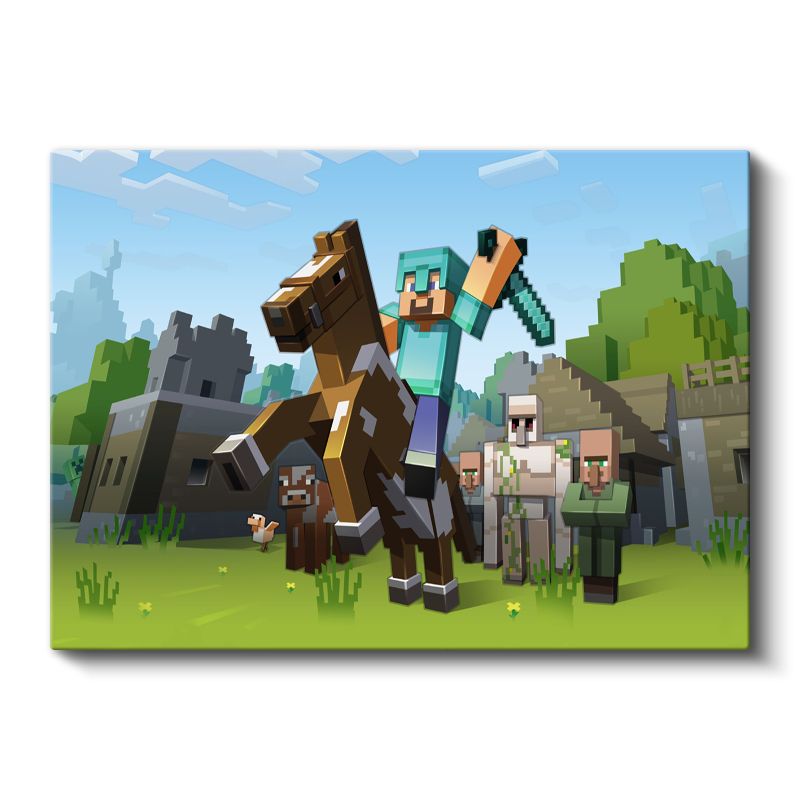 Minecraft - Atlı Macera Kanvas Tablo